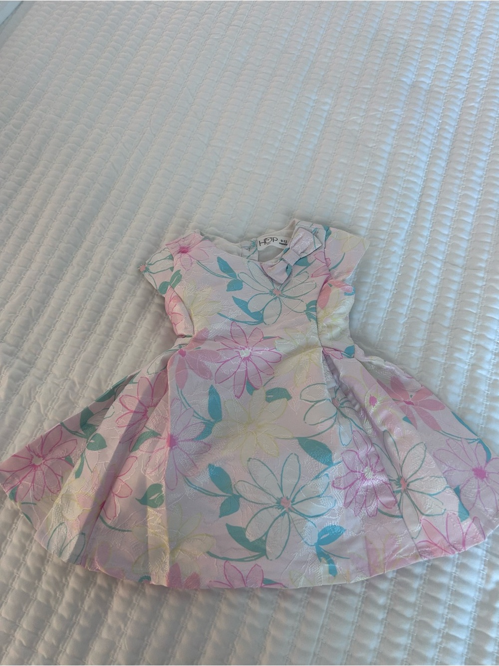 HOP Baby Floral Pink and Pastel Flower Girls' Dress. Size 3/4T